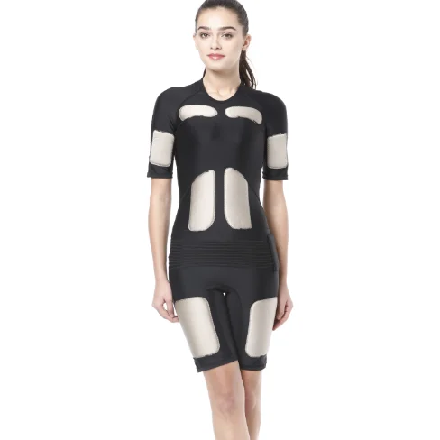 

wireless visionbody electrode conductive EMS training suit, Black