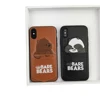 Card holder pocket pandas bare bear leather cover shell for iPhone X