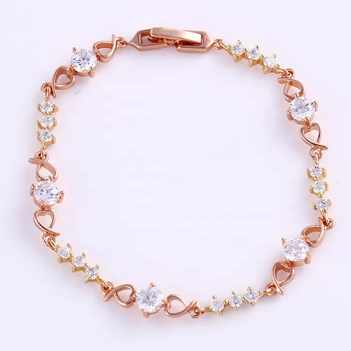 

72188 Xuping factory price directly cheap fashion gold jewelry forever crystal bracelet jewelry, Multi-colors