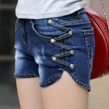 Wa8044 Babados Shorts Jeans Shorts Jeans Feminino Coreano 