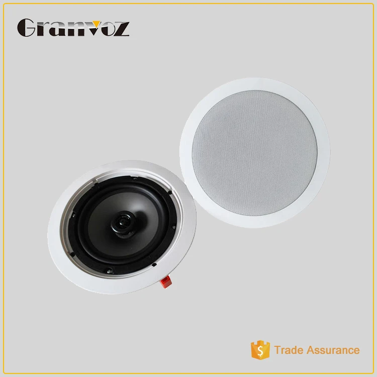 10w 8 Inch Square Shape Steel Ceiling Speaker Metal Baffle And