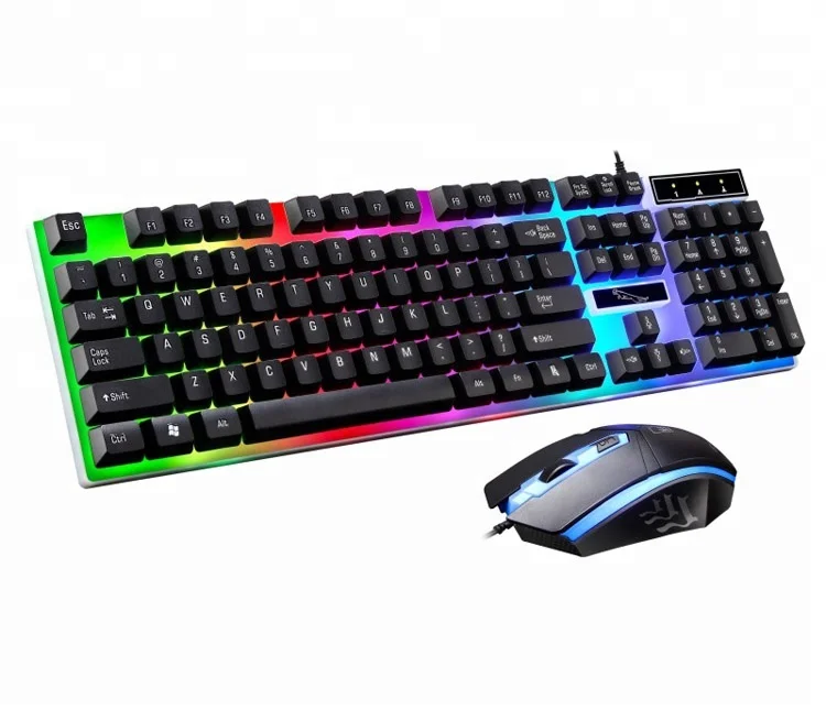 

Semi Mechanical Keyboard and Mouse Combo for Gaming PC Computer Teclado PC Accessories