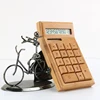 12 digits custom multi functional Eco-friendly lcd solar bamboo financial calculator