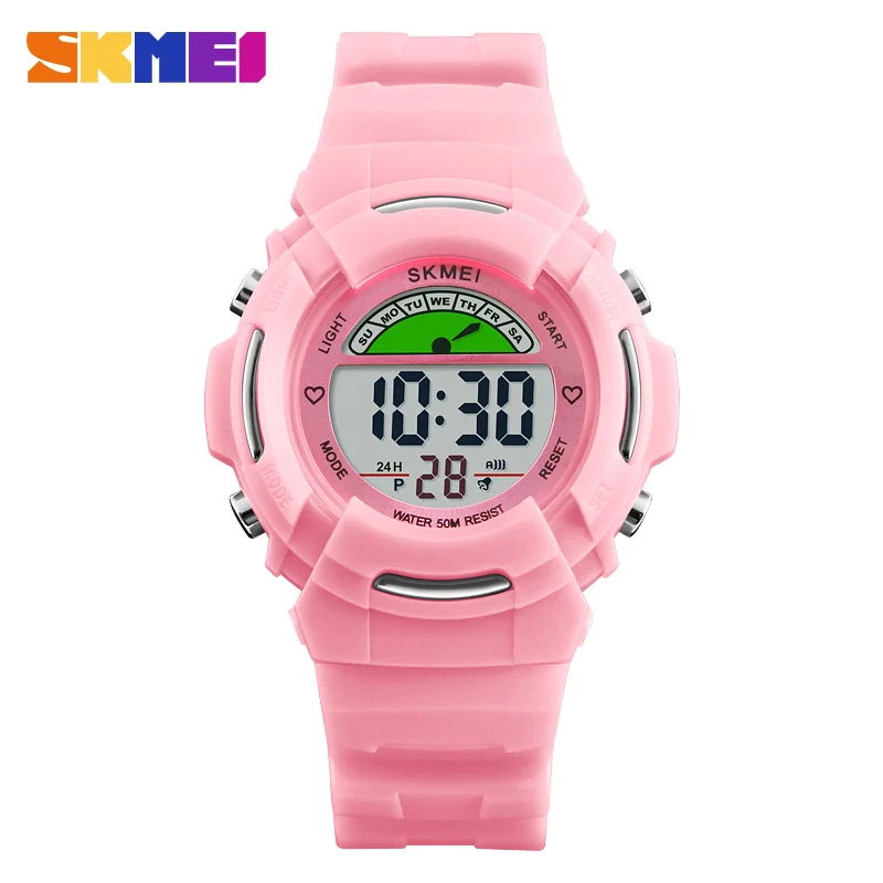 

2018 New Boys Girls Sports Watches Digital Led Alarm Week Luminous Clock 50m Waterproof Children Kid Skmei 1272 Wrist Watch