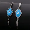 Expression Jewelry Women&Men Sideways Charms Braided String Chain Handmade Avoiding Evil Eye in Hamsa Hand Bracelet Jewelry