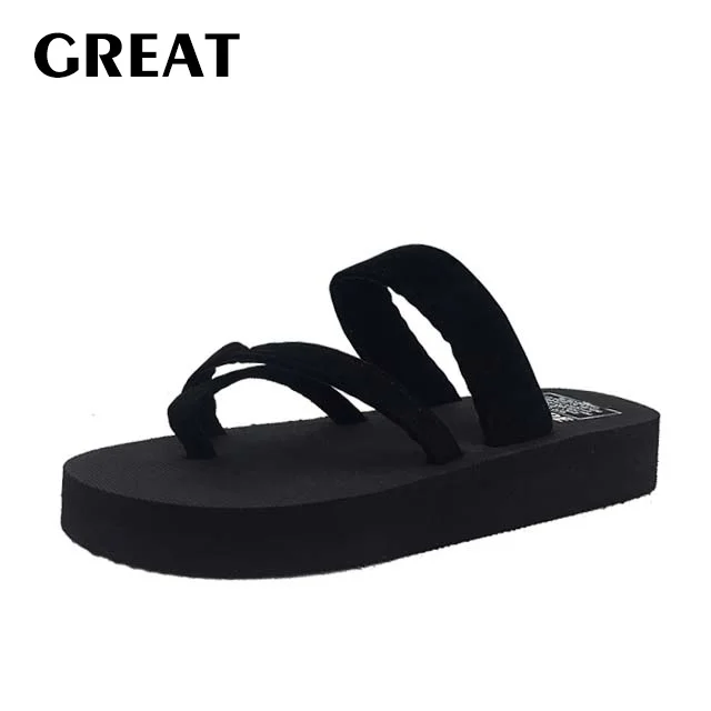 

Greatshoe custom flip flops sandals for women,outdoor flip flops slippers, Black