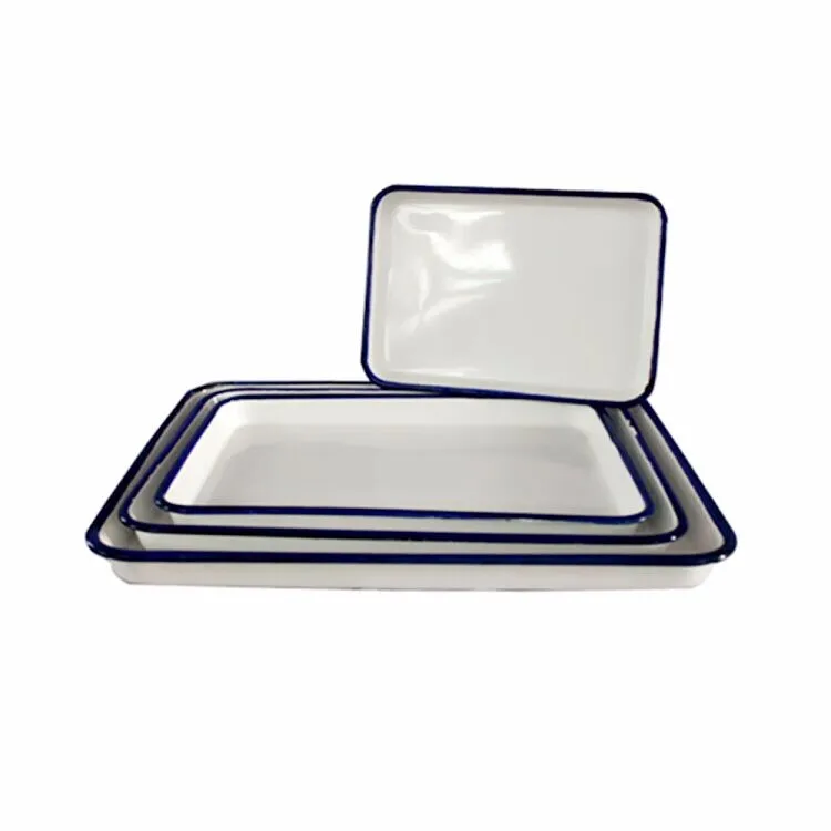 Wholesale Baking Serving Enamel Tray,Customized Enamel Rolling Tray