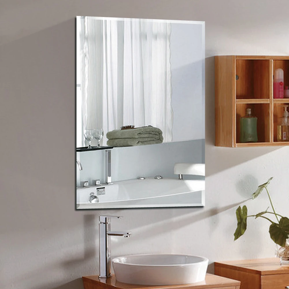 Customized Frameless Bathroom Mirror Wall Mounted Frameless Flat Bath Room Mirror Buy