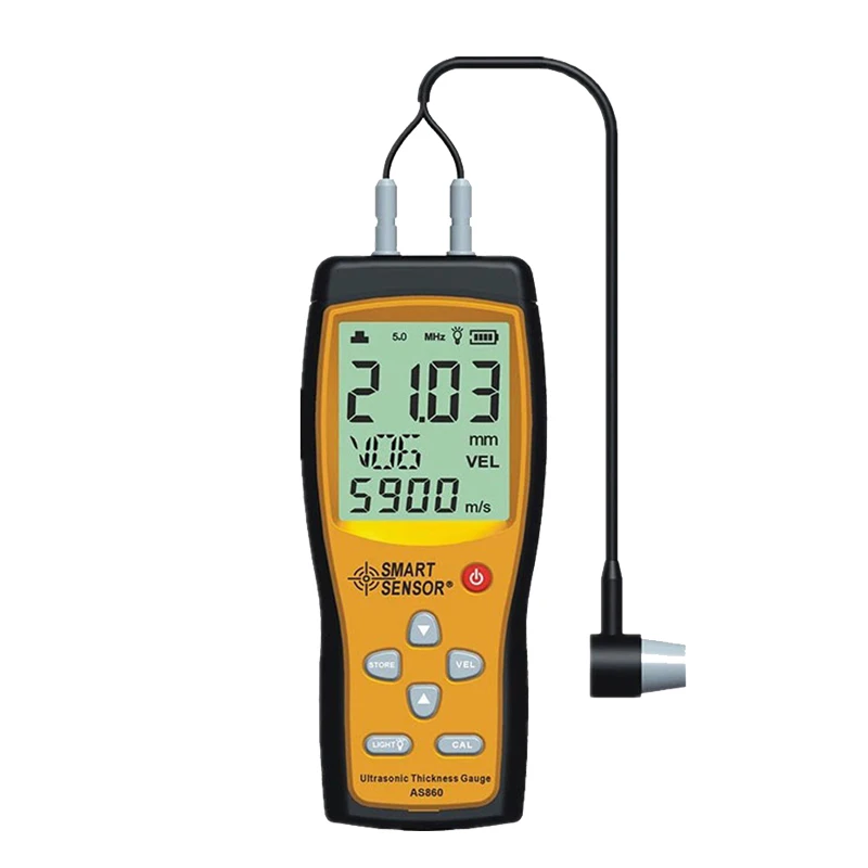 

AS860 Ultrasonic thickness gauge Digital sheet metal Measuring range: 1.0 to 300mm (steel)