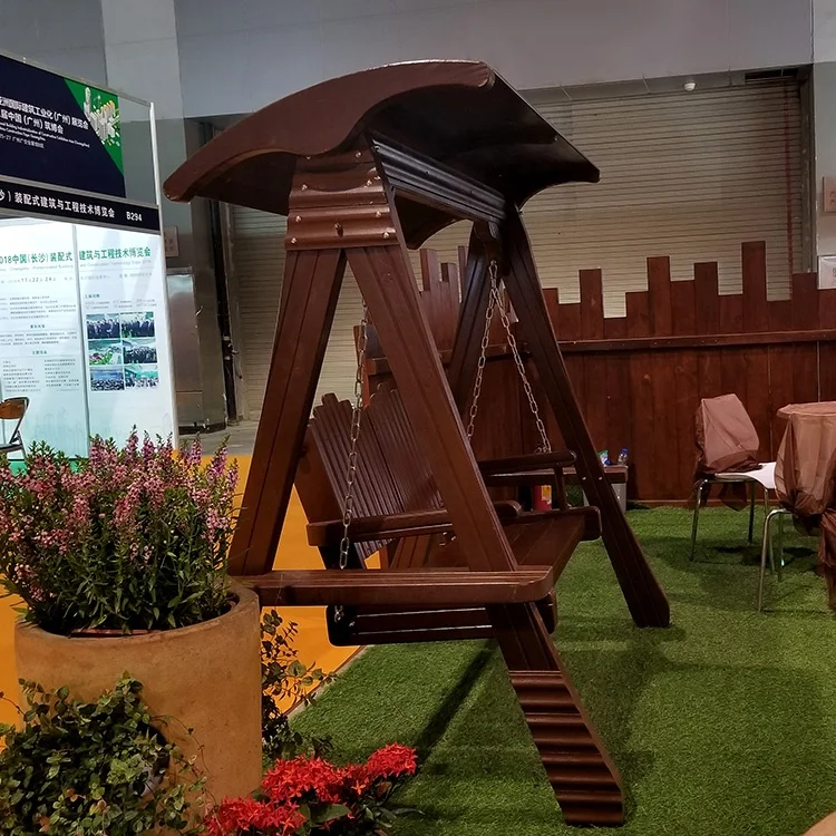 Custom made luxury European style outdoor swings patio two seat pakistani wooden swing outdoor