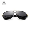 KDEAM Men Pilot Polarized Sunglasses Mirror Coating Driving Sun Glasses Metal Frame Rectangle Eyewear UV400 Protection