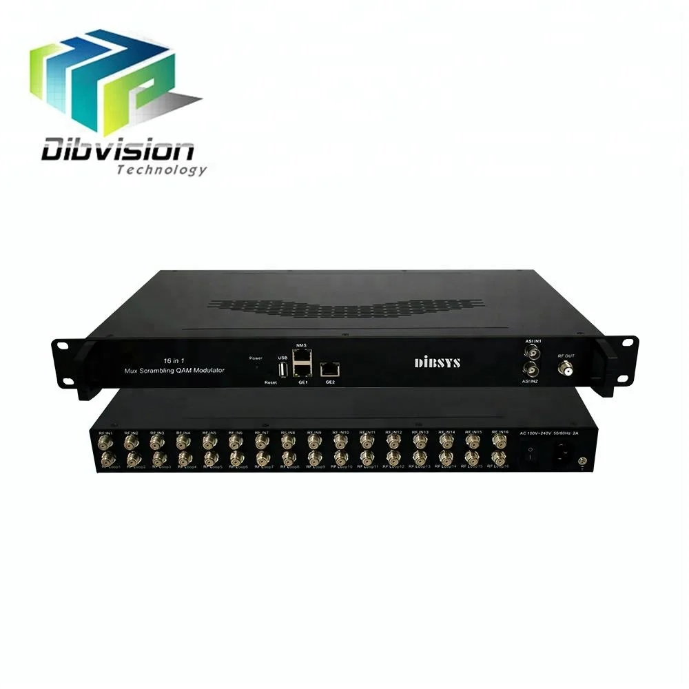 

16 fta tuners dvb-s2 to dvb-c transmodulator with up to 16 qam channels mux and scrambling