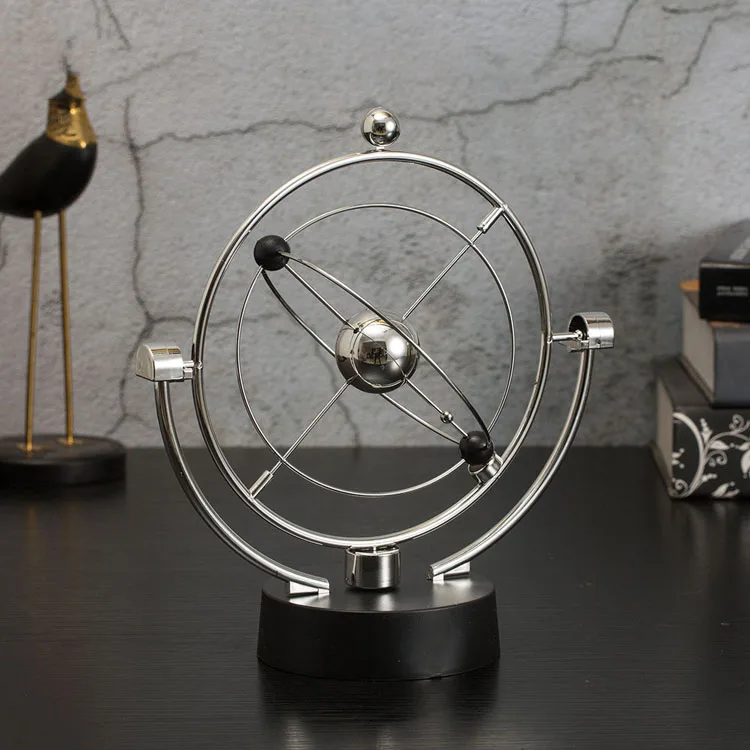 

2018 creative perpetual tellurion home decoration device for sale, Silver color