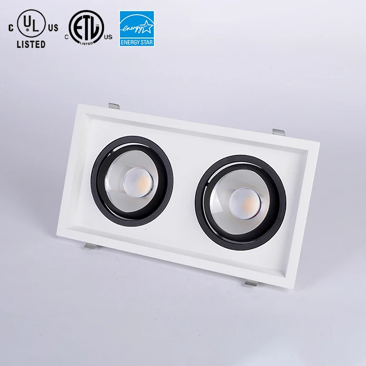 Commercial fire rated led ceiling Square Shape lights Multiple Downlight