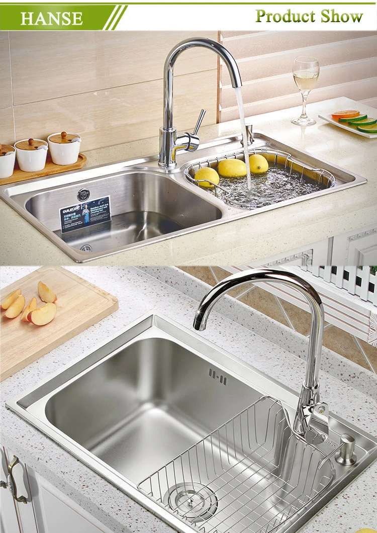 K F9044 Designer Large Double 1 5 Bowl Stainless Steel Kitchen Sink K F9044 Designer Large Double 1 5 Bowl Stainless Steel Kitchen Sink