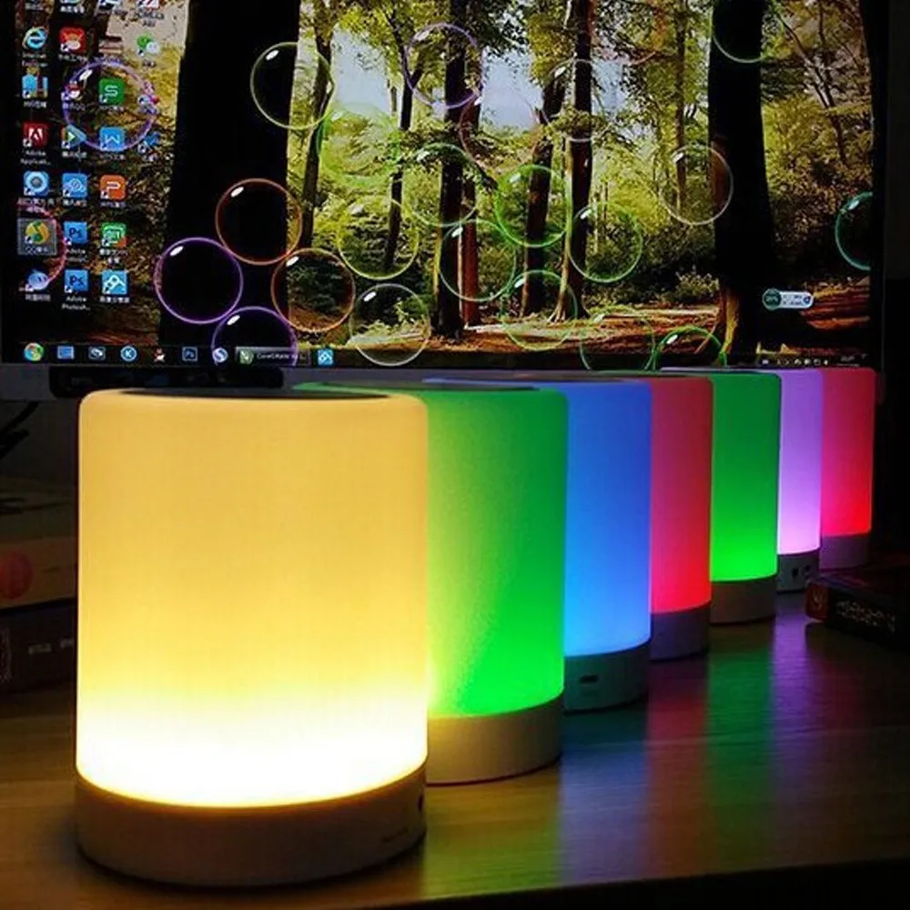 Wireless bluetooth speaker with FM Radio smart alarm clock night light portable bluetooth speaker - ANKUX.COM
