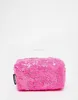 Beautiful Pink Sequin Make Up Bag