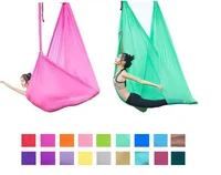 

5m Piece High quality nylon tricot cloth flying antigravity aerial yoga hammock stretchable yoga swing aerial yoga silk fabric