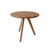 Popular simple design soild wooden tables large medium and small size round side table with three legs