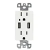 Get free sample 6 PIN 15A 110VAC USA Electric Socket Universal Switch Socket Outlet with 2 usb ports