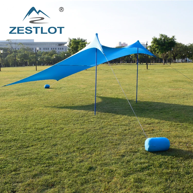 

Hot Selling Outdoor Lightweight Folding UV50 Stretch Lycra-fiber Beach Shade Tent, Customized