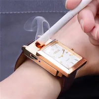 

Flameless USB Lighter Watches Casual relogio masculino Rechargeable Cigarette Lighter Men's Quartz Wristwatches 00
