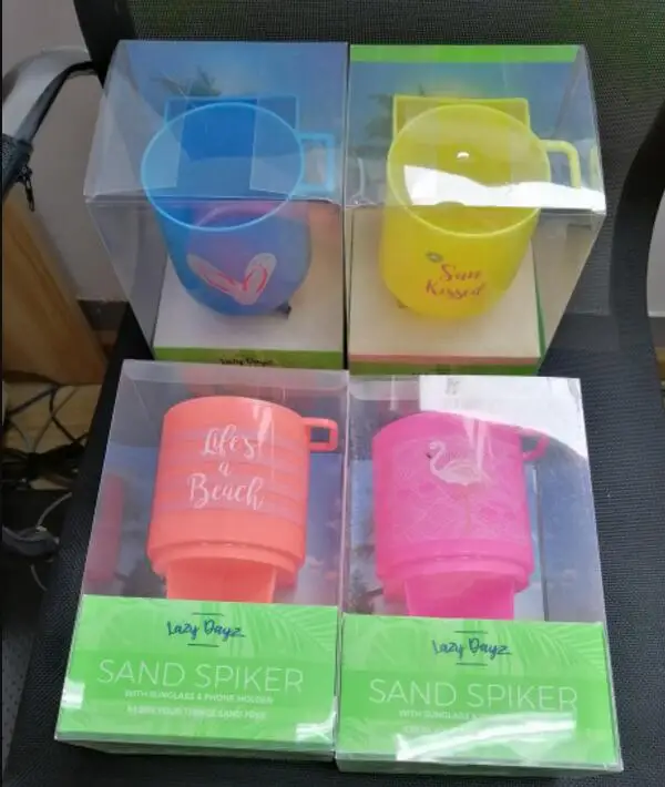Environmentally Friendly Sand Cup Drink Holder/ Plastic Beach Cup