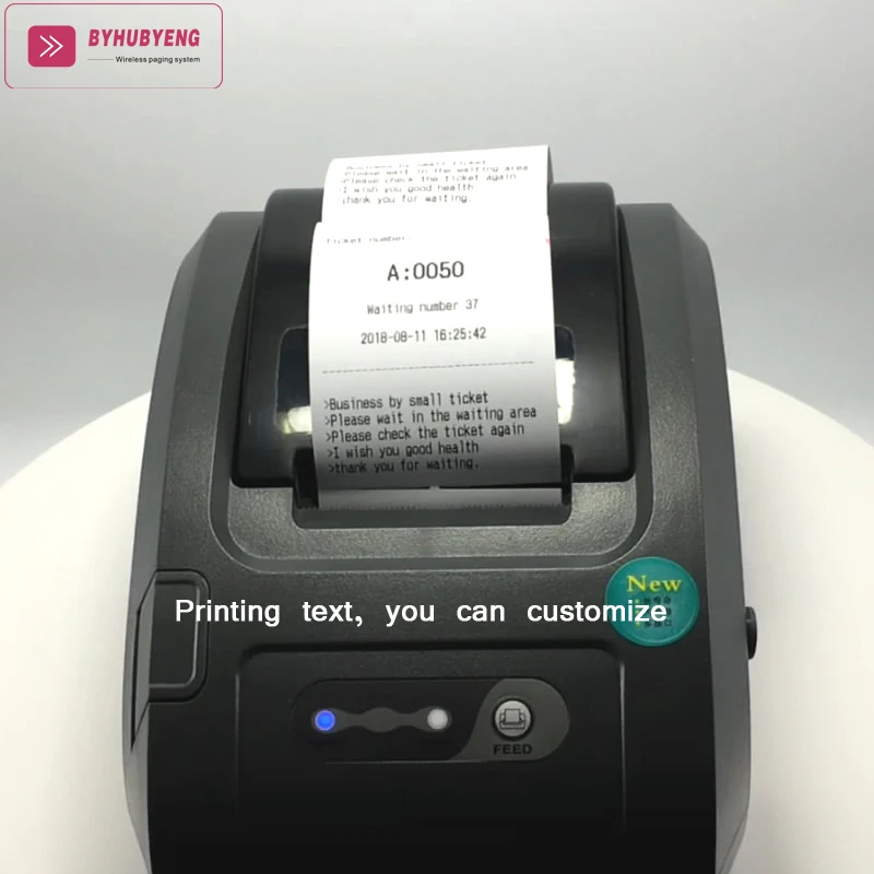 
BYHUBYENG Wireless Queuing Pager System Support 99 Channel CE FCC Distance 200m Calling System Clinic Queue Calling System 