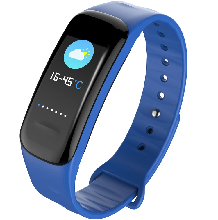 2018 Color Screen Heart rate ECG Monitor Wrist Watch IP68 Waterproof GPS Activity Fitness Tracker C1 Smart Bracelet for elderly