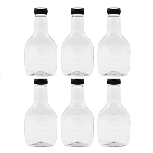 16 Oz Bbq Dressing Saus Fles Clear Plastic Met Zwarte Fliptop Caps Pet