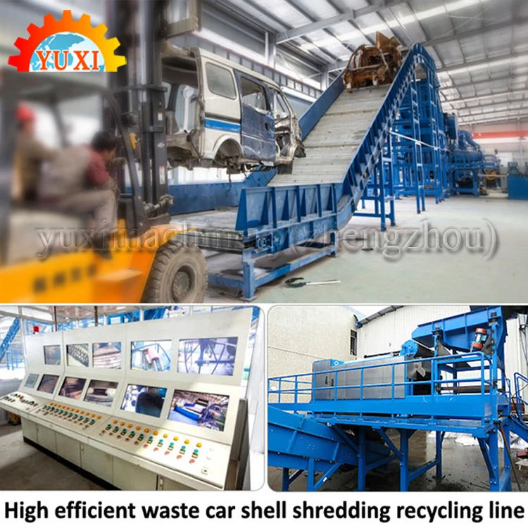 Professional Car Shell Crushing Process Waste Auto Car Shell Crusher