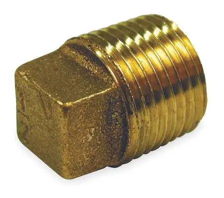 

1/4" Red Brass Threaded Solid Pipe Brass Plug Expressing to your doorstep