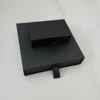 custom design logo luxury packaging black drawer boxes for scarf , square pocket , bracelet, lapel pins, etc