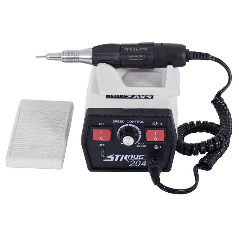 

Brush Micromotor Polishing Machine Nail Drill Strong 204 with 102 Handpiece