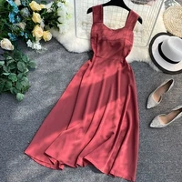 

Hot Sale 2019 Fashion Summer Women Sexy Dress Strapless Clothing