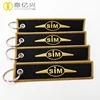 Twill Fabric Airplane Pilot Crew Embroidery Keychains Keyring