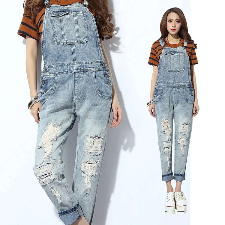 women's denim capri overalls