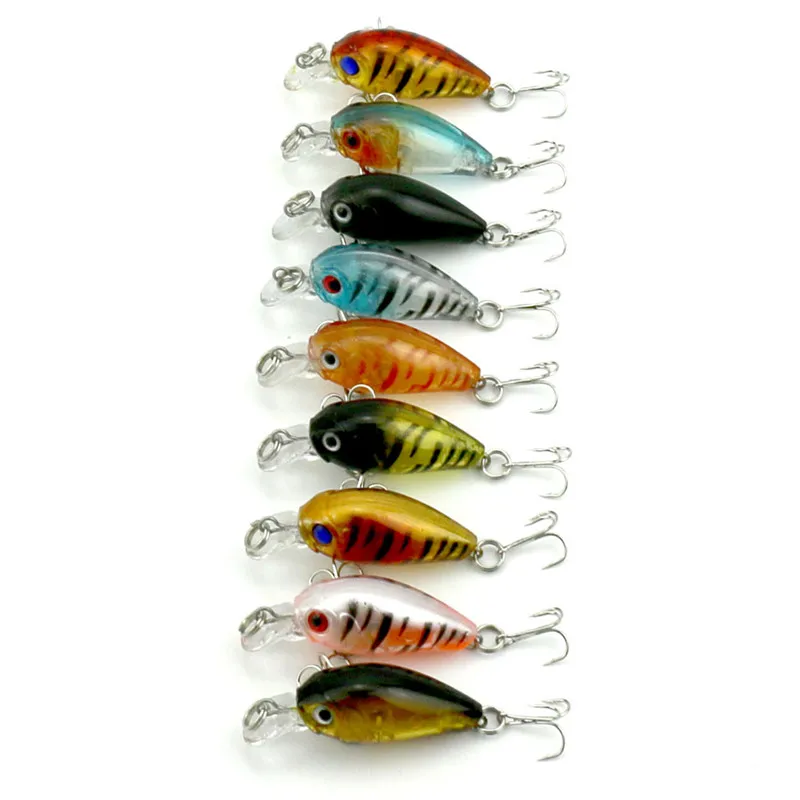 

Crank Bait Mix color Minnow baits 4.5CM 4G hard plastic Crankbait fishing lures, 9 available colors to choose