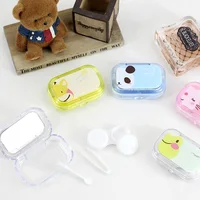 

New Products Beauty Mini Cute Pocket Plastic Custom Contact Lens Storage Case Box With Mirror