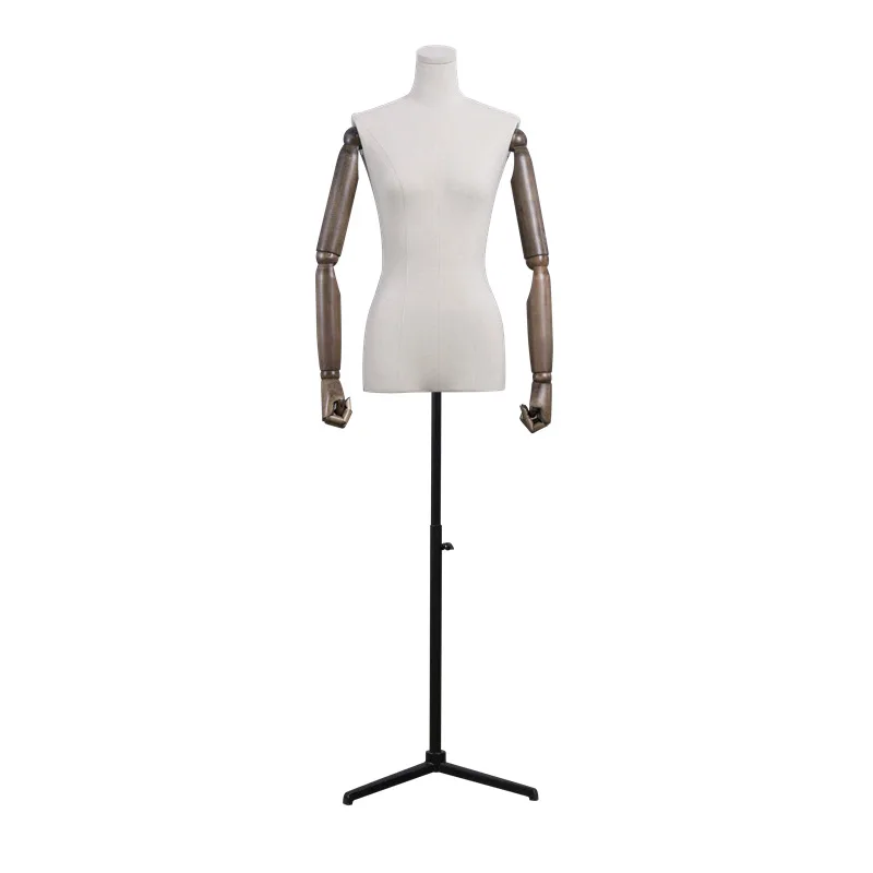 80f-7 Upper Body Bust Female Dress Form Mannequin Fabric Covered Torso ...