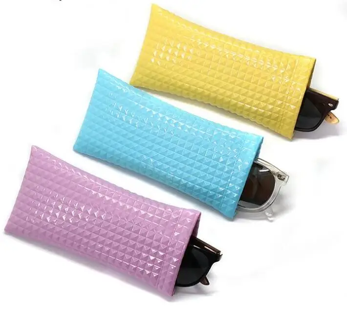 

Water-Resistant Sunglasses Pouch bag PU custom leather glasses pouch