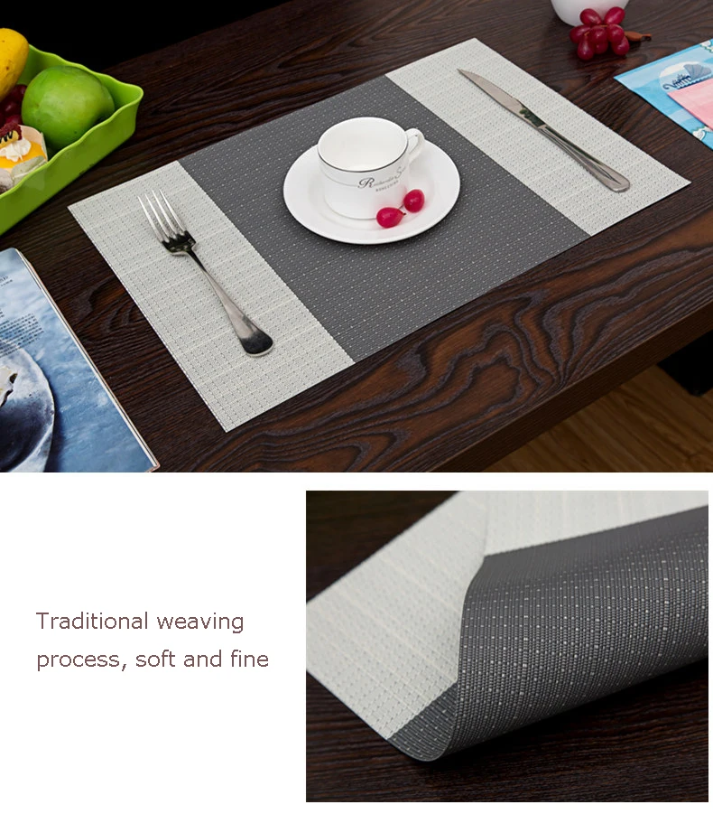 4 piece Japanese style cloth Western food pad Nordic table mat insulation anti hot pot pad bowl mat household PVC