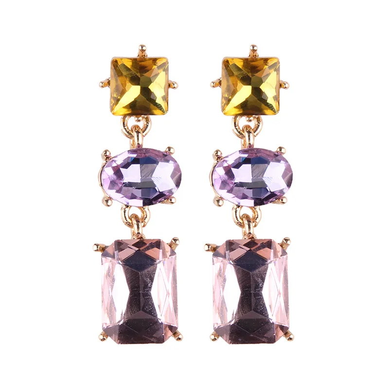 

2018 new fashion crystal extravagant earrings party jewelry, N/a