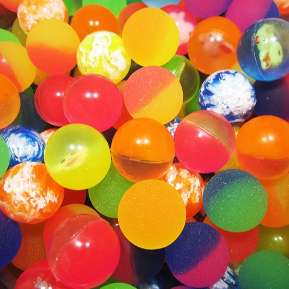 250 Bouncy Balls 1/" Bounce Party Fillers Super Favor Bright Solid Color High Hot