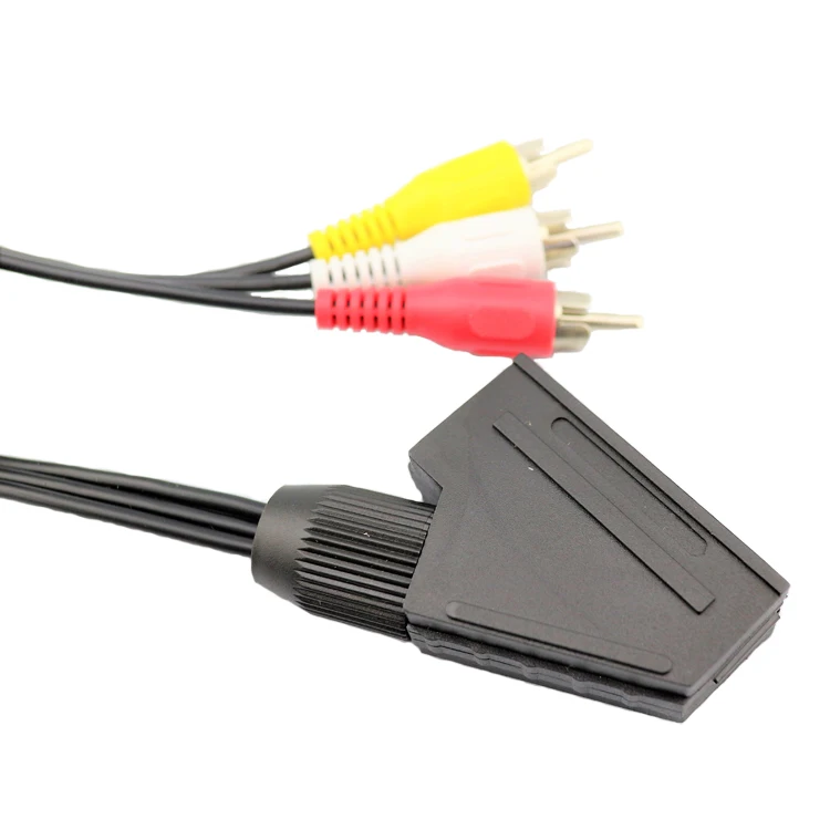 Аудио видео кабель SCART -4rca кабель 3м 281-403.