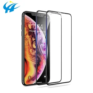 (full adhesive glue) new 5d full curved cover best smart cell phone mobile tempered glass for iphone xs xs max screen protector