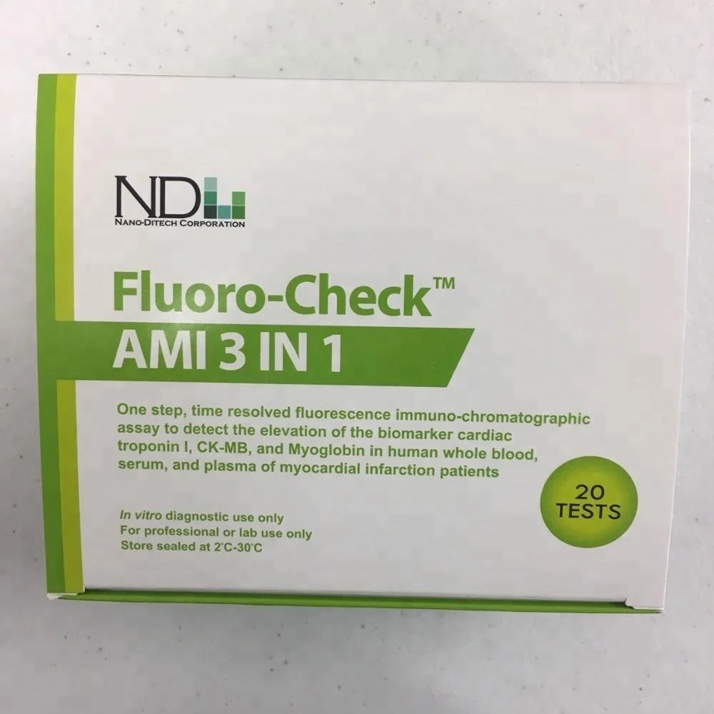 
FDA ami cTnl cardiac markers poct testing kits fluoro read 