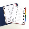 High Quality 13C A4 PP stationery color index file folder tab dividers