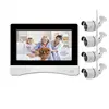 WiFi Smart Home Security 12 Inch LCD Monitor Screen 4CH 1080P Wireless CCTV Camera System H.265 ALL IN ONE NVR Kits