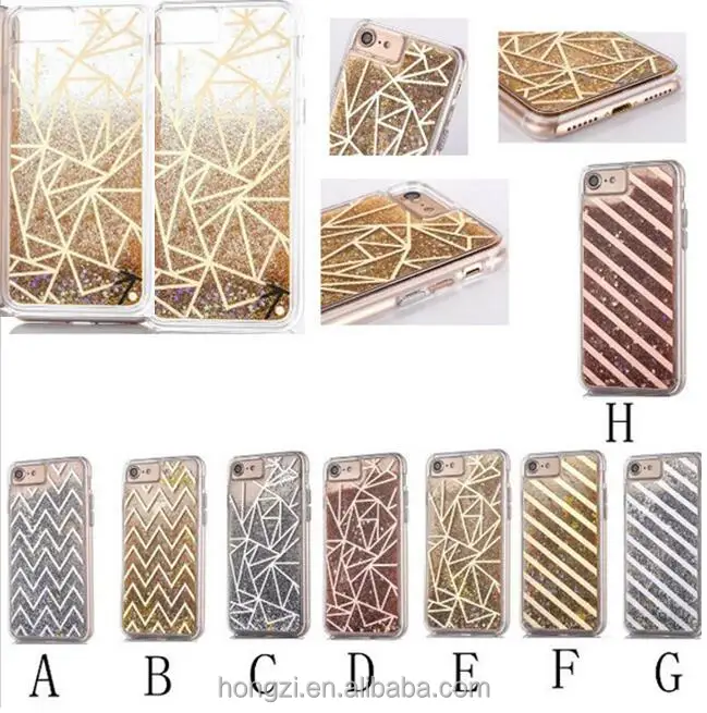 

Electroplating quicksand stripes wavy grain PC hard pc back shells phone case cover for iphone 6 6 plus 7 X 11 case